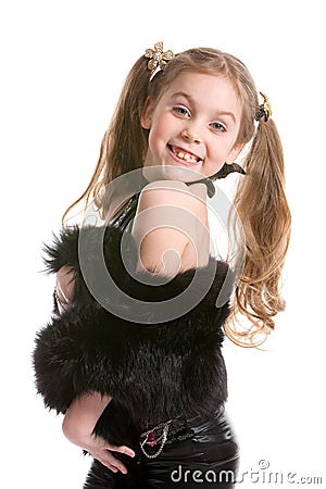 Young girl posing as a model Stock Photo