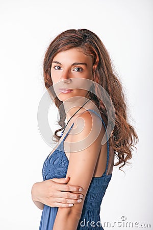 Young girl posing in studio Stock Photo