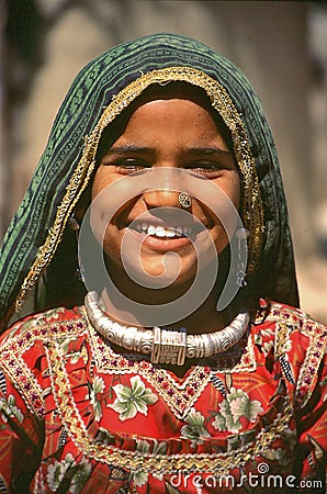 Young girl in Rajasthan Editorial Stock Photo