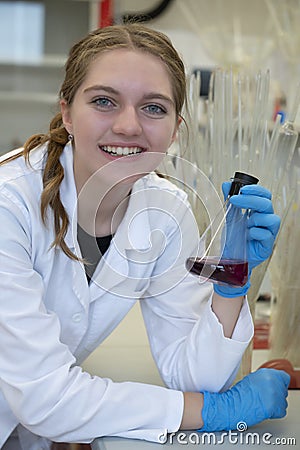 Scientist student are working in laboratory Stock Photo