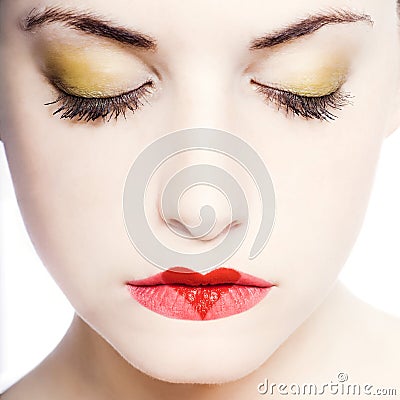 Young girl seductress Stock Photo