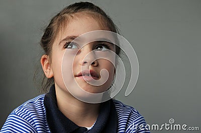 Young girl thinks about her future Stock Photo