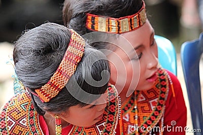 Young Girl at Toraja Funeral Ceremony Editorial Stock Photo