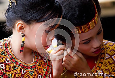 Young Girl at Toraja Funeral Ceremony Editorial Stock Photo