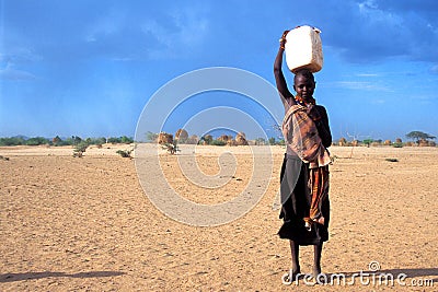 Young girl Turkana (Kenya) Editorial Stock Photo