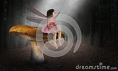 Imp, Pixie, Imagination, Child, Nature, Woods Stock Photo