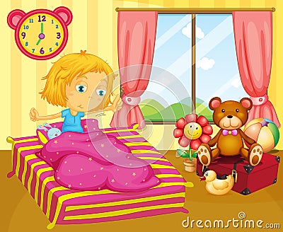 A Young Girl Waking Up Royalty Free Stock Photos - Image: 33316198