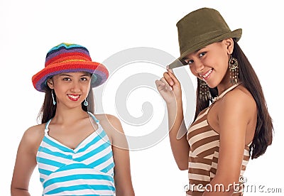 Young girlfriends Stock Photo