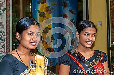 Young Girls from Sri Lanka Editorial Stock Photo