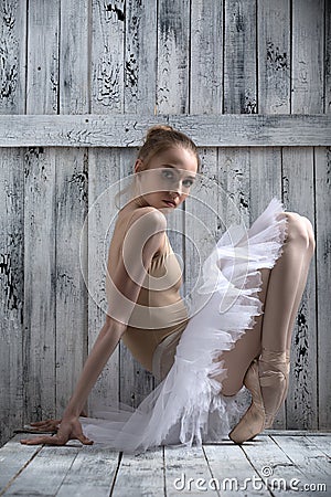 Young graceful ballerina Stock Photo