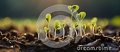 Young green seedling illustrating concept of new life and good investment opportunities Stock Photo