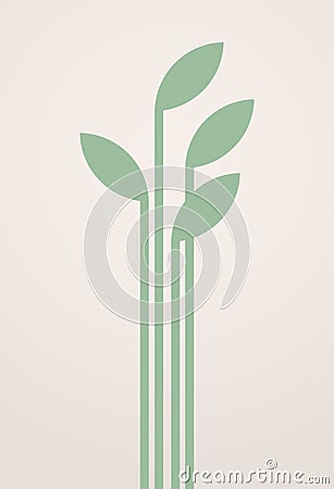 Young green sprout. Vector Illustration