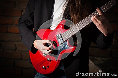 Young guitarist Stock Photo