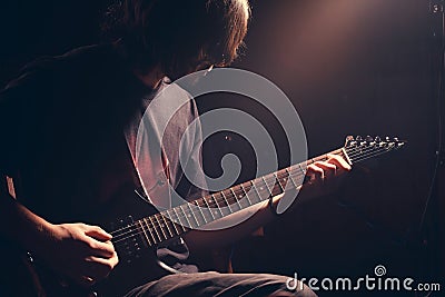 Young guitarist Stock Photo