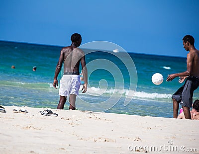 The young guys playing ball Editorial Stock Photo