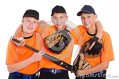 Young guys in shape for the game of baseball Stock Photo