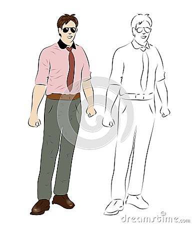 Young handsome man wearing sunglasses Stock Photo