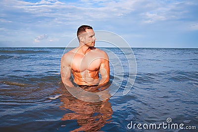 Young handsome muscular man Stock Photo