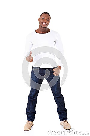 Young handsome showing OK. Stock Photo