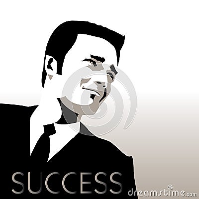 A young, handsome, successful businessman Vector Illustration