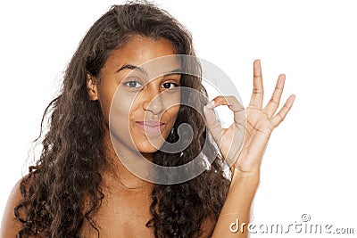 Gesture for delicious Stock Photo