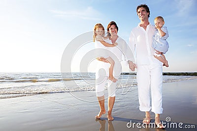 Young happy family Stock Photo