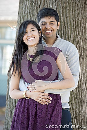 Young Happy Indian Couple Stock Photo