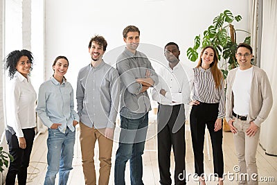 Young happy professional diverse people group or business team p Stock Photo