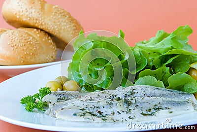 young herring-marinated Stock Photo
