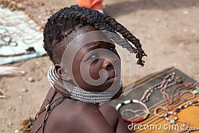 Young Himba girl Editorial Stock Photo