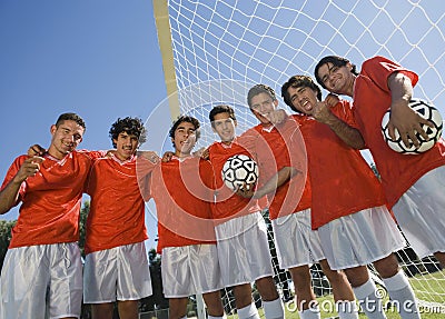 Young Hispanic Latin Soccer Team Stock Photo