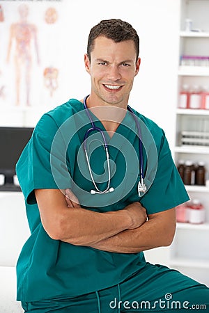 Young hospital doctor Stock Photo