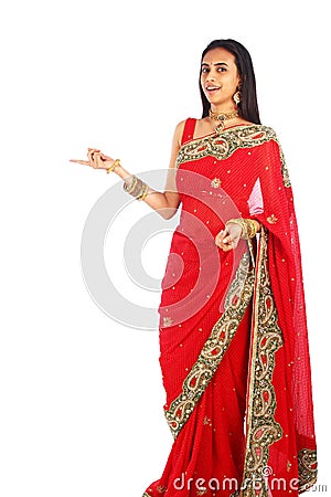 Young Indian girl in traditional clothing. Stock Photo