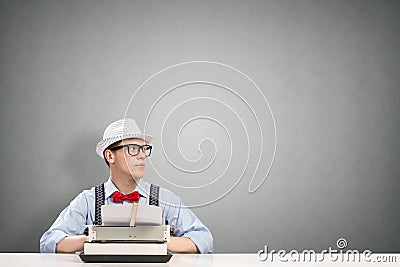 Young journalist Stock Photo