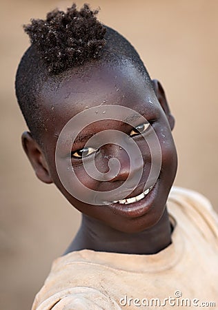 Young Karo boy in South Omo, Ethiopia Editorial Stock Photo