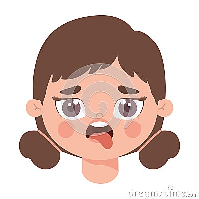 young lady with disgust Vector Illustration