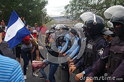 Protest March Against Reelection of Juan Orlando Hernandez Honduras 21 January 2018 23 Editorial Stock Photo