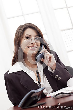 Young lady at the office Stock Photo