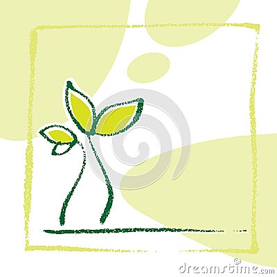 Young little plant seedling Vector Illustration