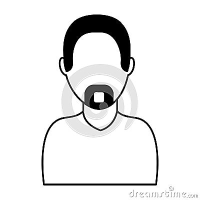 Young man avatar character Vector Illustration