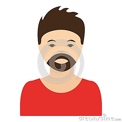 Young man avatar character Vector Illustration