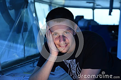 Look of a sleeping man Stock Photo