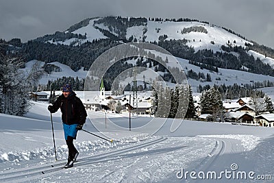 Pass Griessen Loipe, Kitzbuheler Alpen, Tirol, Austria Stock Photo