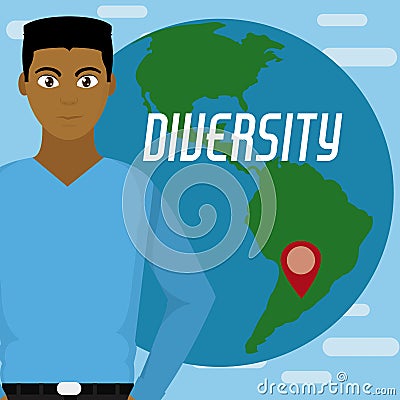 Diversity around the world Vector Illustration