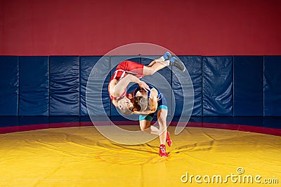 Young man doing grapple. Stock Photo