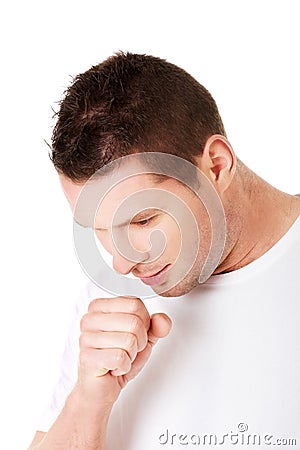 Young man has a flu Stock Photo