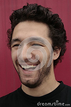 Young man laughnig Stock Photo