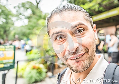 Young man with mental desease Stock Photo