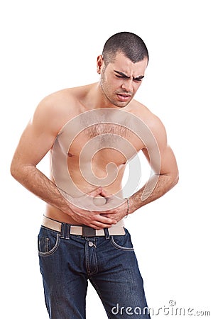 Young man with pain Stock Photo