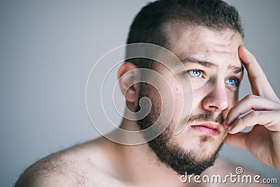 Young man with a problem Stock Photo